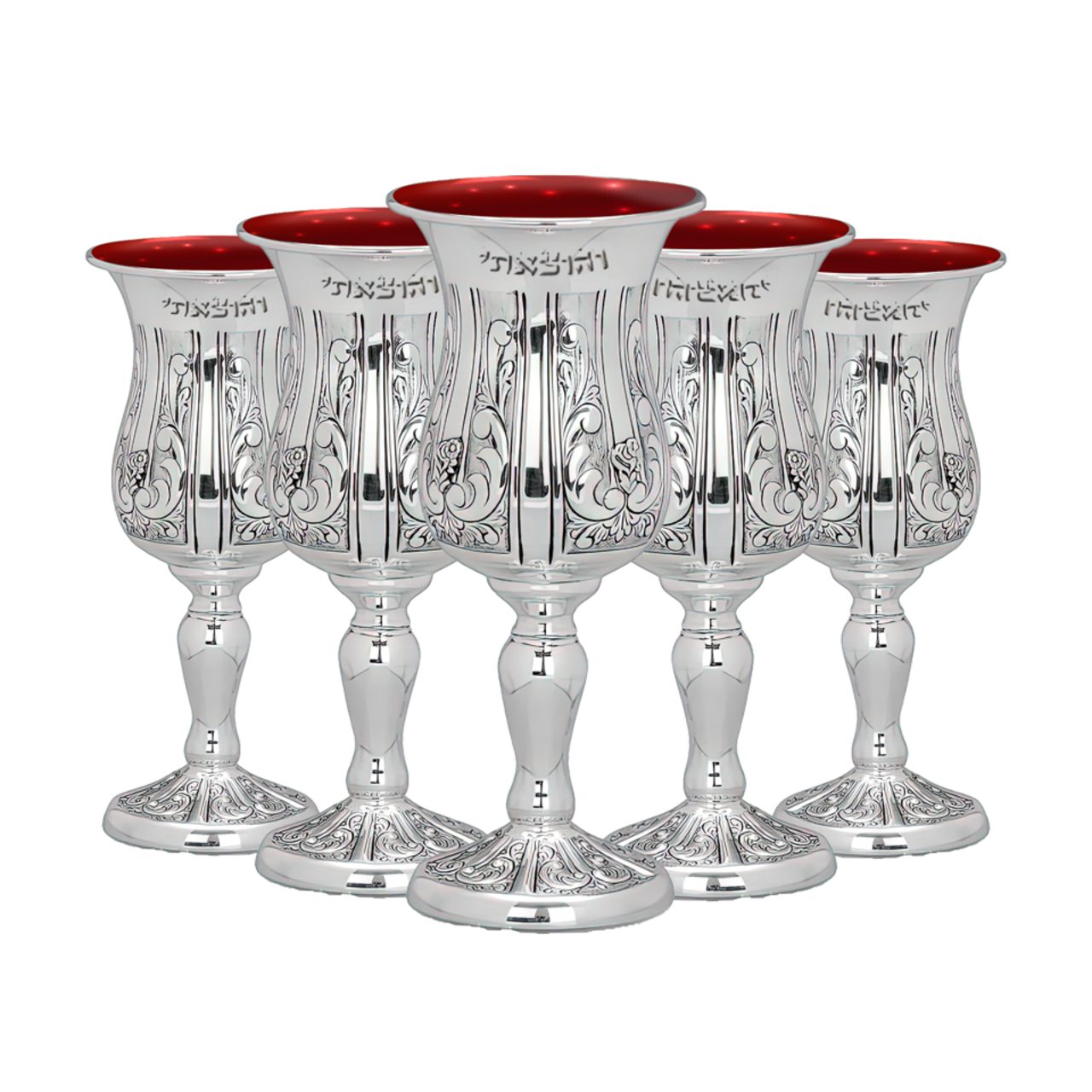 Four Cups with Wine Passover Cutouts 2" x 3" – 20 Pack Pesach Seder Craft Shapes for Classroom & Bulletin Board Decorations